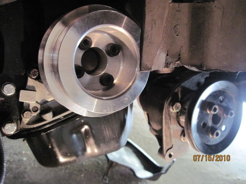 MKII Underdrive crank pulley for 2.0L ABA with serpentine belt setup