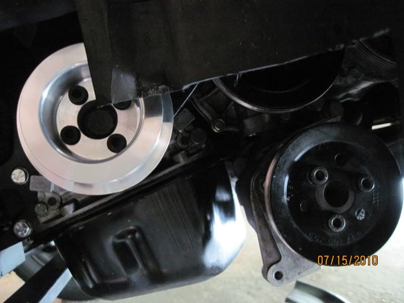 MKII Underdrive crank pulley for 2.0L ABA with serpentine belt setup