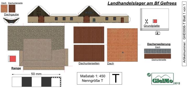  : German Railway Warehouse Paper Model In Several Scalesby Gleimo