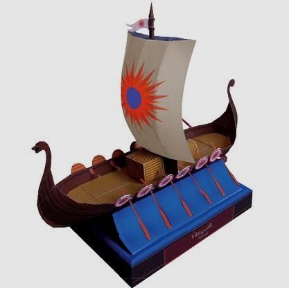 nice and esay-to-build paper model of a Viking Ship, by Japanese ...