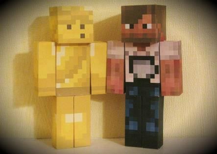 PAPERMAU: Minecraft - PewDiePie And Stephano Paper Toys - by Chelsea