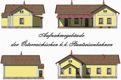 PAPERMAU: Austrian State Railways Reception Building Paper Model - by 