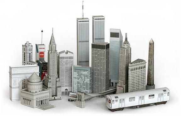 several with and models City new  to assemble papercraft landmarks  site cut  Nice york New