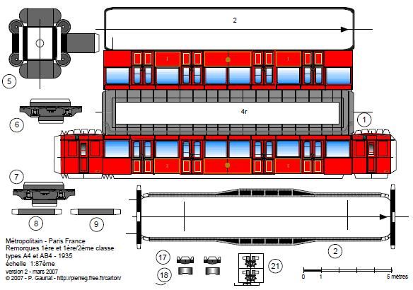 Link: Paris.Metro's.Railcars.Paper.Models.by.Pierre.Free.France