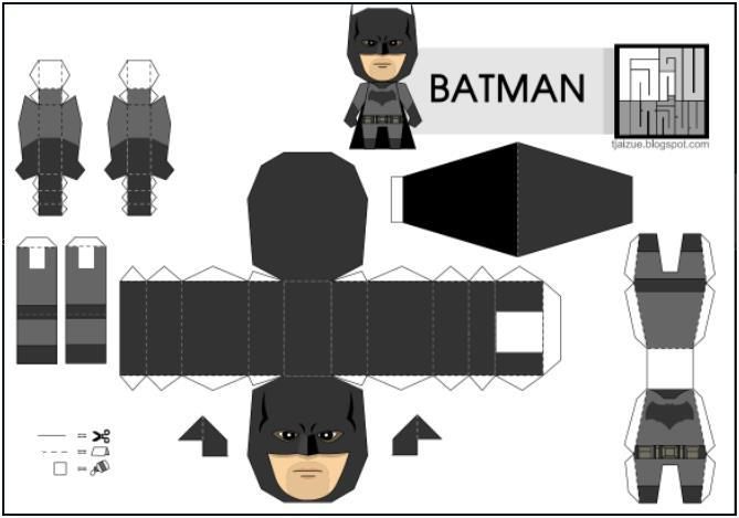 PAPERMAU: Batman Vs. Superman - Batman Paper Toy - by Tonchat Jaizue