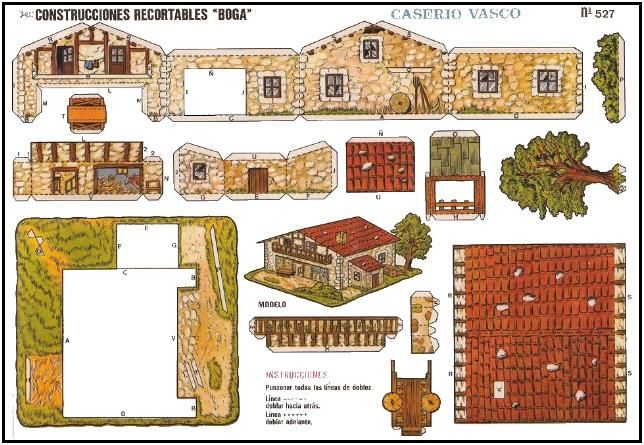 PAPERMAU Caserio Vasco A Vintage Spanish Paper Model 